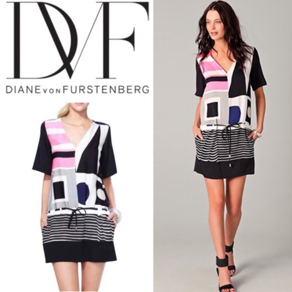 . Diane Von Furstenberg silk mini dress size 2